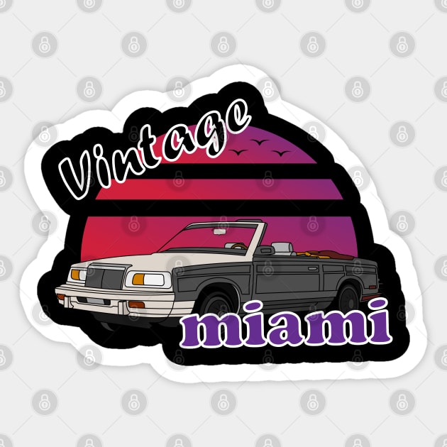 Vintage Miami Heat Style 1 Sticker by VecTikSam